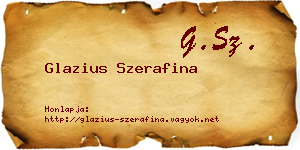Glazius Szerafina névjegykártya